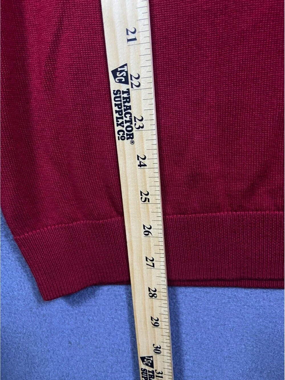 TURNBURY RED EXTRA FINE MERINO WOOL CLASSIC V-NECK LONG SLEEVE SWEATER SZ L EUC!